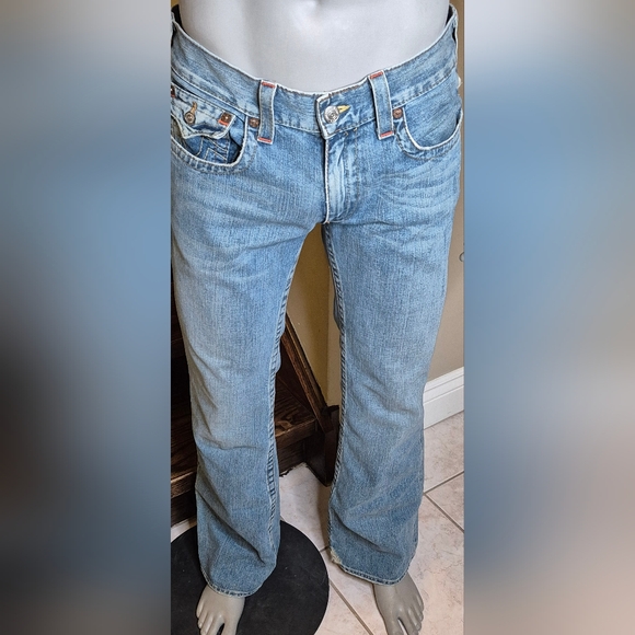 True Religion Sky Blue Bootcut Jeans - Picture 9 of 9
